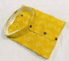 YELLOW KATHA SHORT KURTA