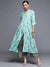 Blue Printed Chanderi Silk Kurta