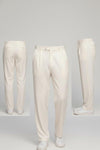 Cream Plain Relaxed fit Trouser